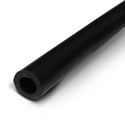 Perfil plástico tubo redondo 10 mm x 2 mm preto
