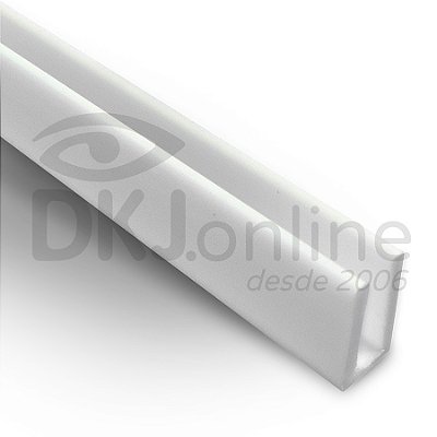 Perfil plástico U 10x5 mm em PS ou PVC