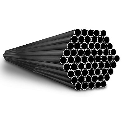 Tubo redondo 19 mm x 1,5 mts preto para banner e bandeira fardo 50 unds