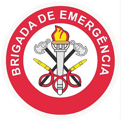 Brigada de incêndio / emergência modelo 2 - vinil adesivo para crachá ou capacete