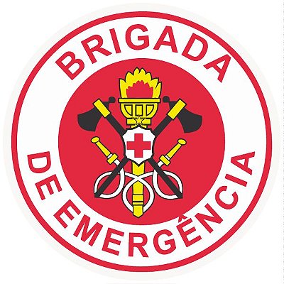 Brigada de incêndio / emergência modelo 3 - vinil adesivo para crachá ou capacete