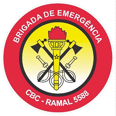 Brigada de incêndio / emergência modelo 4 - vinil adesivo para crachá ou capacete