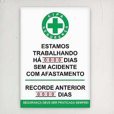 Painel vertical CIPA de estatística em ps 2mm totalmente personalizada com a identidade visual da empresa