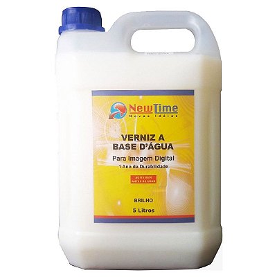 Verniz brilho 5L para impressão digital uso interno 1 ano de durabilidade