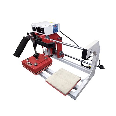 Prensa térmica transfer plana 15x15 cm dupla para sublimação e DTF