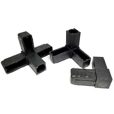 Kit conectores de plástico para metalon de 25x25 mm - 3 L, 3 Y e 3 S4
