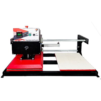 Prensa transfer térmica dupla pneumática 40x50 cm profissional DTF e sublimação