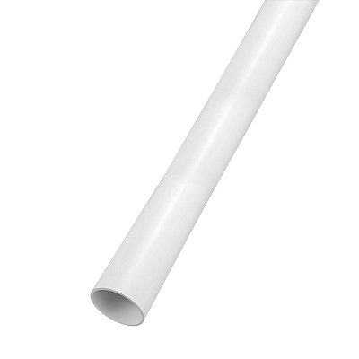 Perfil plástico tubo redondo 8,4 mm PS branco