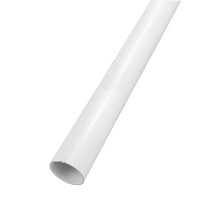 Perfil plástico tubo redondo 10 mm PS branco