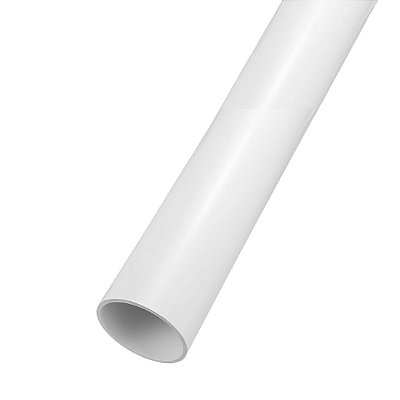Perfil plástico tubo redondo 19,4 mm PS branco