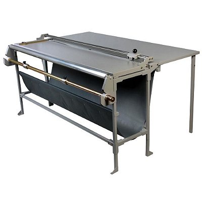 Refiladora duplo eixo 150 cm com desbobinador e mesa para papel, lona e vinil adesivo