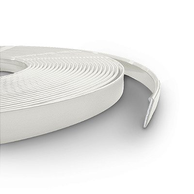 Perfil trim 1/2" branco 25 mts de acetato com alma de alumínio