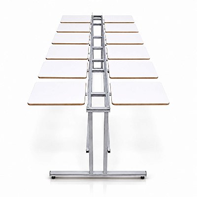 Mesa corrida reforçada 12 berços para serigrafia silk screen têxtil