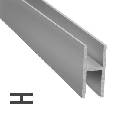 Perfil plástico H 12 x 12 mm em PS (poliestireno) ou PVC