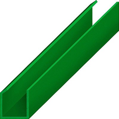 Perfil plástico trilho caderninho 12 mm x 12 mm com aba PS (poliestireno)
