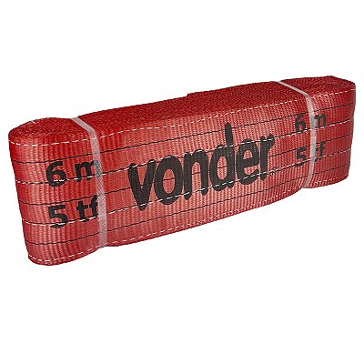 CINTA DE ELEVAÇÃO 6 M - 5 TONELADA VERMELHA