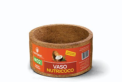 Vaso Xaxim Ecológico Sustentável Fibra Coco 10 x 16 cm