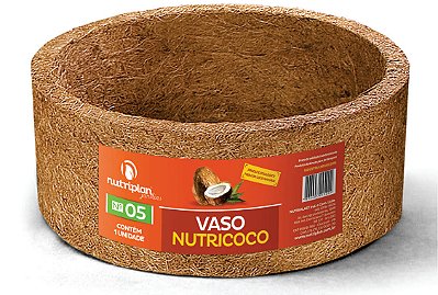 Vaso Xaxim Ecológico Sustentável Fibra Coco 14 x 31 cm