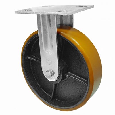 RODIZIO FIXO 82 RODA PU LARANJA 8