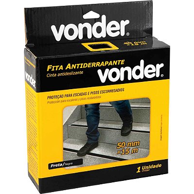 Fita antiderrapante, 50 mm x 15 m, preta VONDER