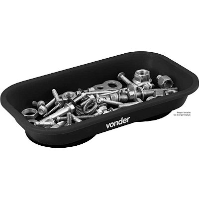 Bandeja magnética retangular, plástica, 140 mm x 240 mm, VONDER