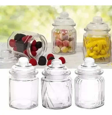 Jogo De Potes De Vidro Glass Hermético 300 Ml Com 3 Potes