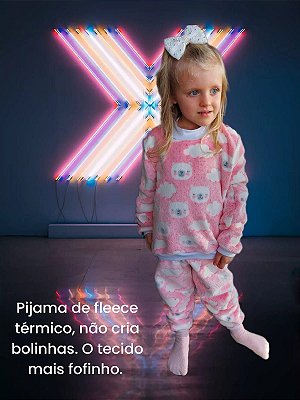 Pijama Infantil Ursos e Nuvens