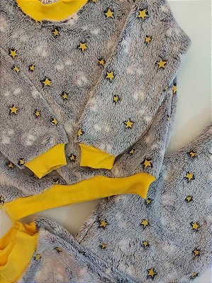 Pijama infantil Estrelas Amarelas