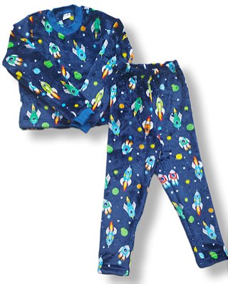 Pijama infantil Foguetes e Planetas