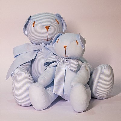 Conjunto de Ursos de pano articulados azul