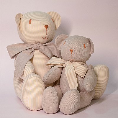 Conjunto de Ursos articulados para quarto de bebê bege