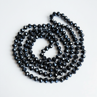Colar Cristal Preto Longo