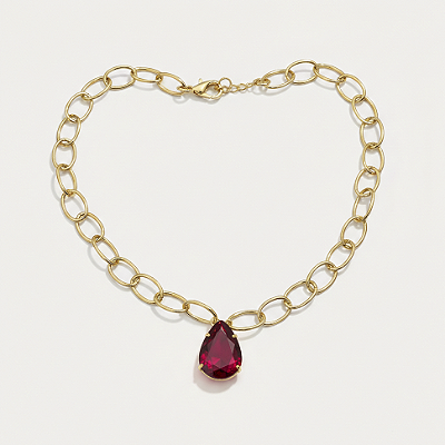 Colar Gota Rubi