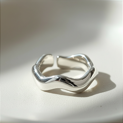 Anel Ondas Silver