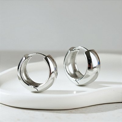 Brinco Argola Click Ródio