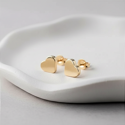 Brinco Coração Mini Ouro