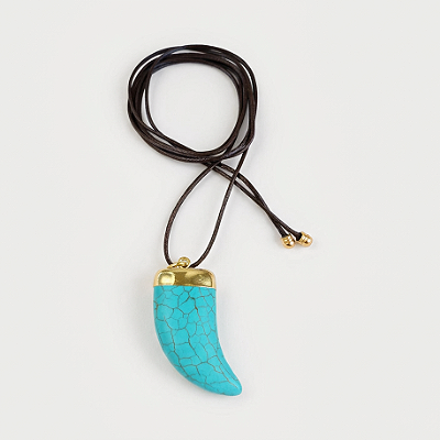 Colar Dente Turquesa