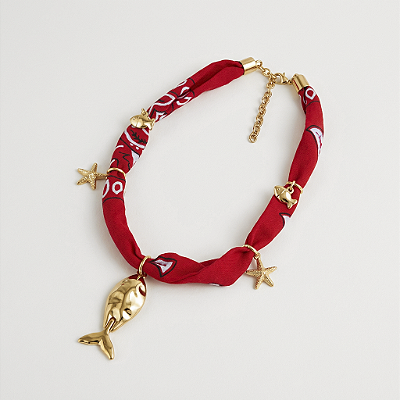 Colar Lenço Vermelho