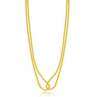 CHOKER CORDÃO BAIANO ENTRELAÇADO CONFECCIONADO EM BANHO DE OURO 18K