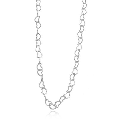 CHOKER SEMIJOIA CORACAO VAZADO LISO CONFECCIONADO EM BANHO DE RÓDIO