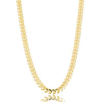 CHOKER ESCAMAS LISAS CONFECCIONADO EM BANHO DE OURO 18K
