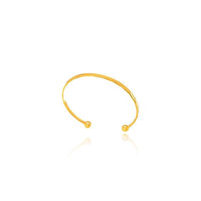 BRACELETE SEMIJOIA DETALHADO LISO CONFECCIONADO EM BANHO DE OURO 18K