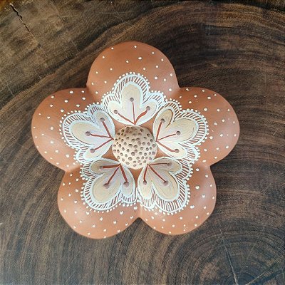 Flor Adorno de Parede Em Cerâmica - M