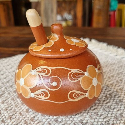 Farinheira/Açucareiro Em Cerâmica Decorada - P