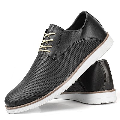 Sapato Casual Oxford Masculino Preto Lovely Footwear