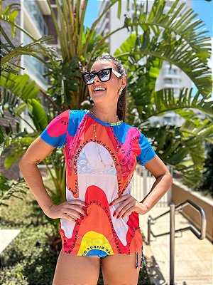 T-SHIRT ONDAS COLORIDA