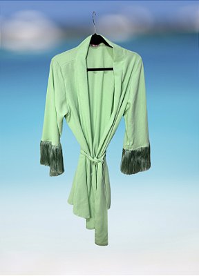 KIMONO FRANJAS VERDE MENTA