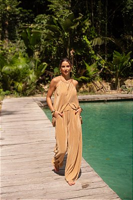 CONJUNTO FERRARA BLUSA E CALÇA NUDE
