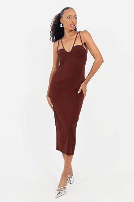 VESTIDO LARISSA MARROM