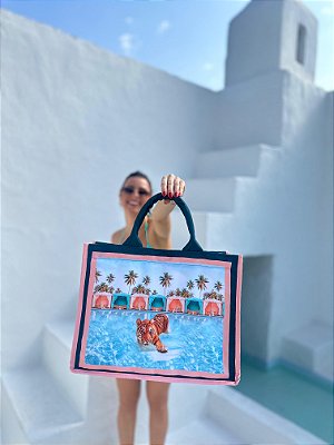 BOLSA TIGRE CAPRI TURQUESA